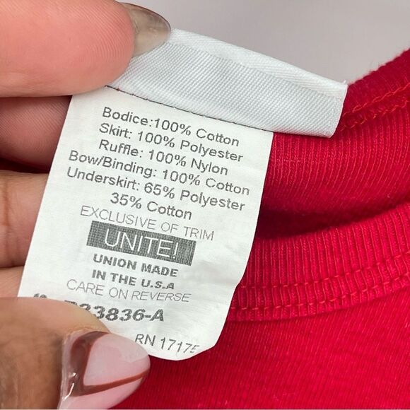 Bonnie Jean Girl’s Red Gingham Dress with Ladybug Appliqué Bow – Size 5 - Picture 8 of 12